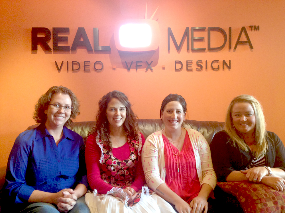  Bobbi, Arty, Cami, and Ang at the Real Media Studio 